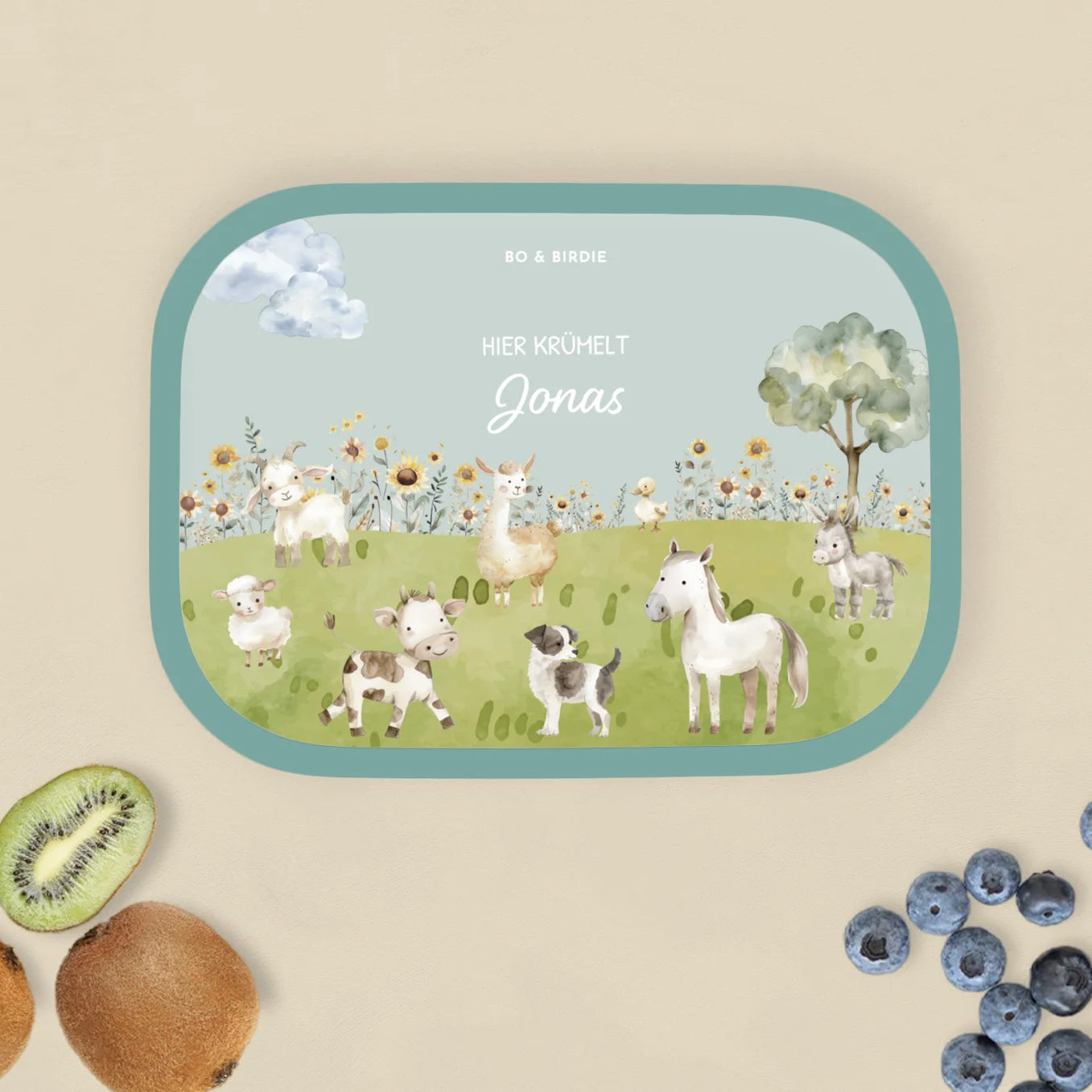 Personalisierte Mepal Brotdose "Bauernhof" Bo & Birdie