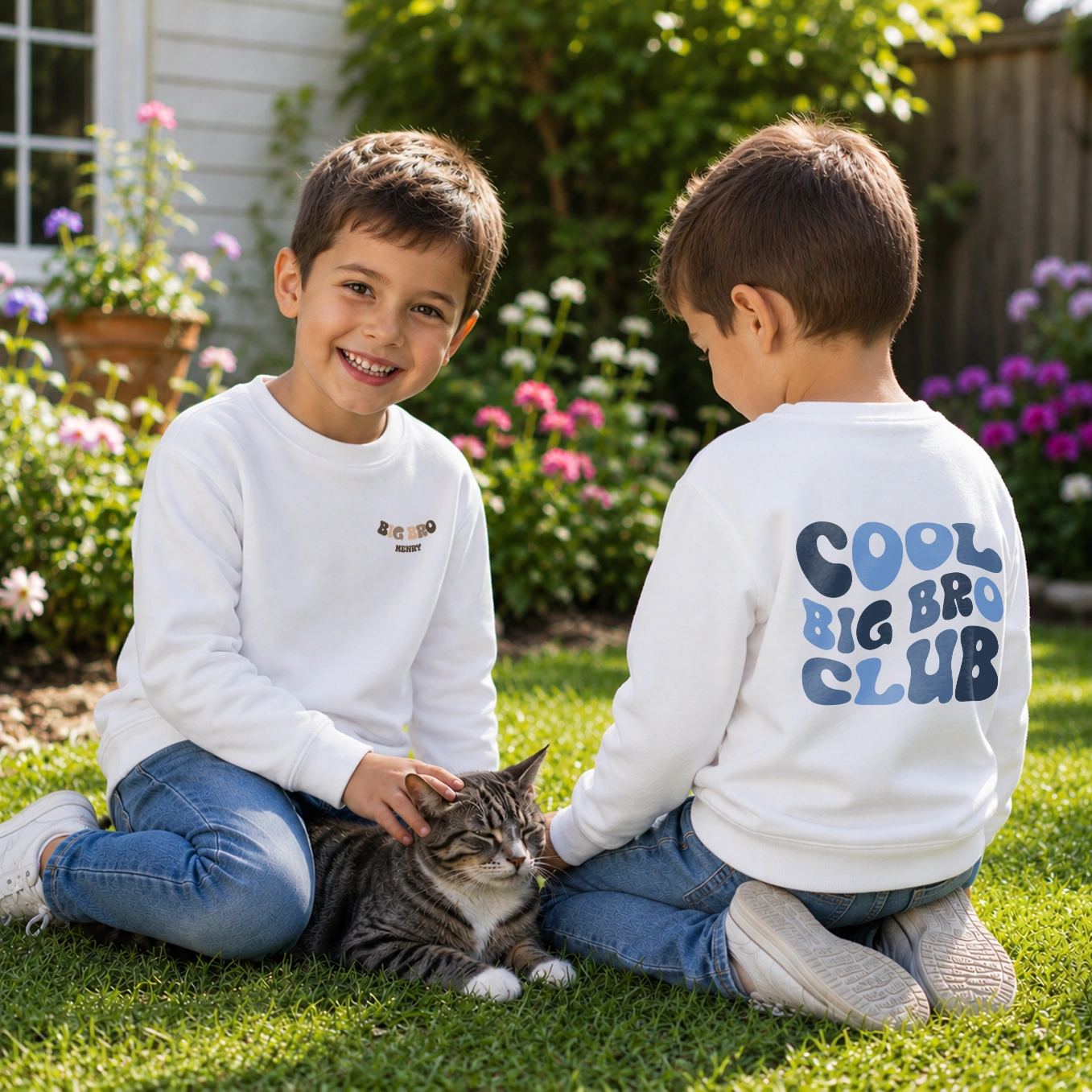 Personalisierter Sweater "Cool Big Bro Club"