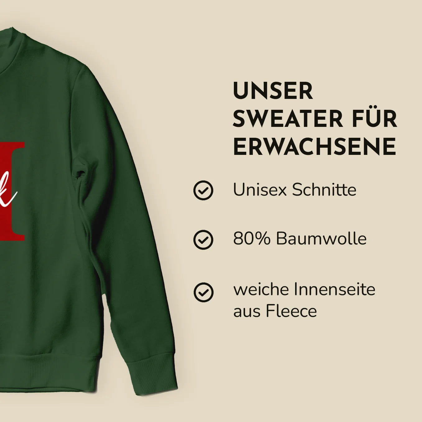 Personalisierter Kinder Sweater "Weihnachtsmütze" 1. Teil vom Partnerlook Bo & Birdie