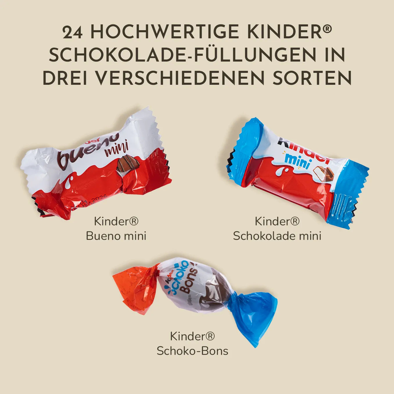 Personalisierter Adventskalender "Foto" mit kinder® Schokolade