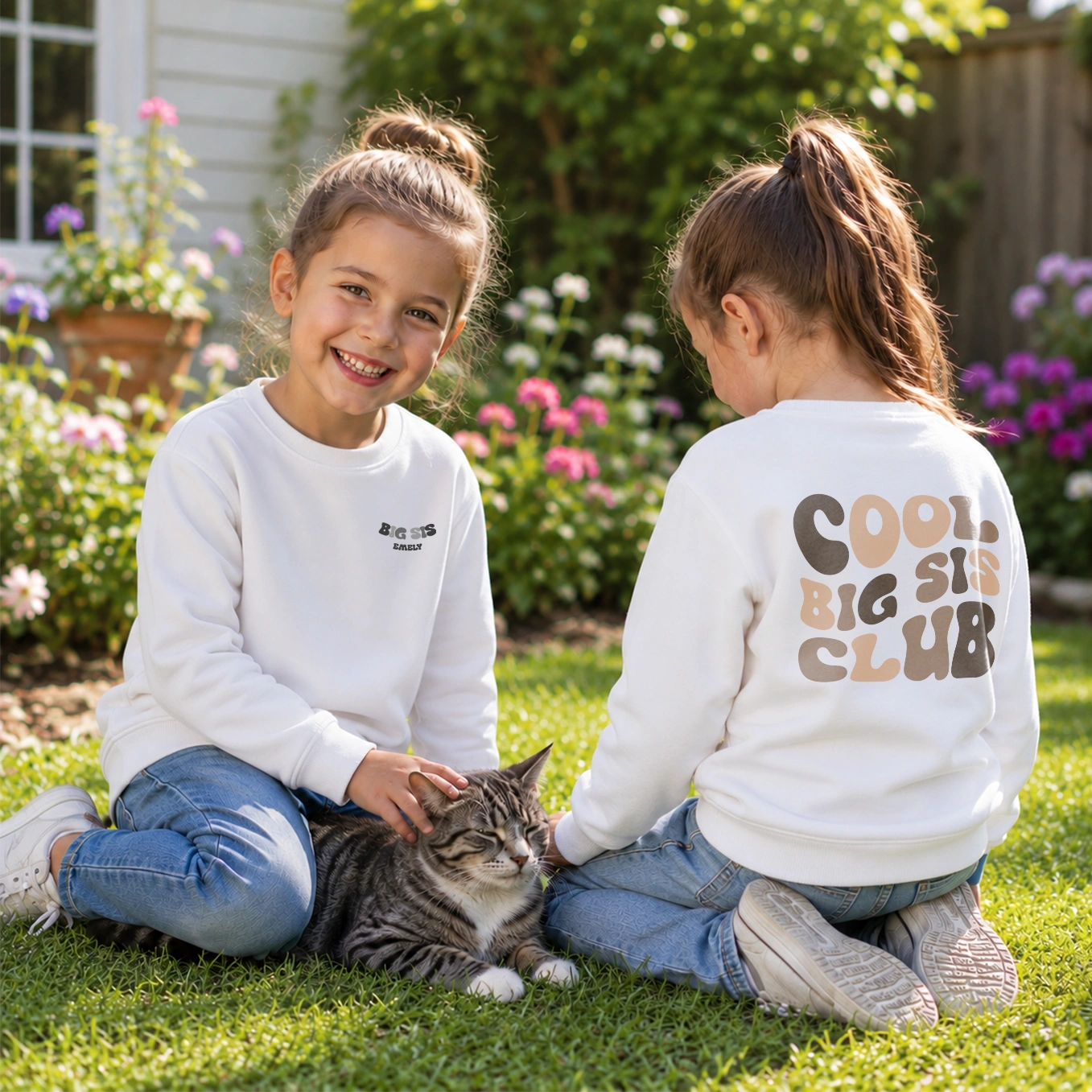 Personalisierter Sweater "Cool Big Sis Club"