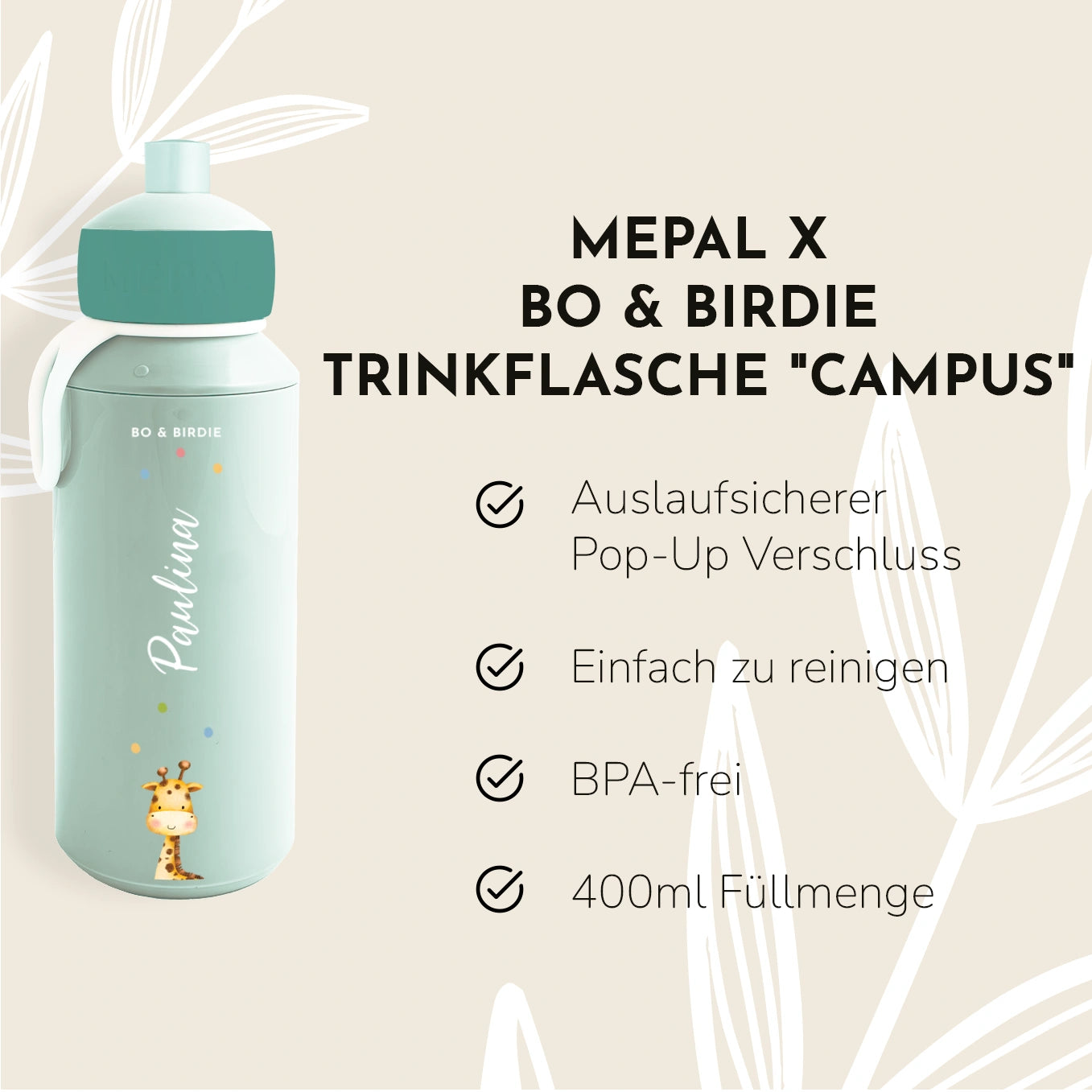 Personalisierte Mepal Brotdose & Trinkflasche "Konfetti"