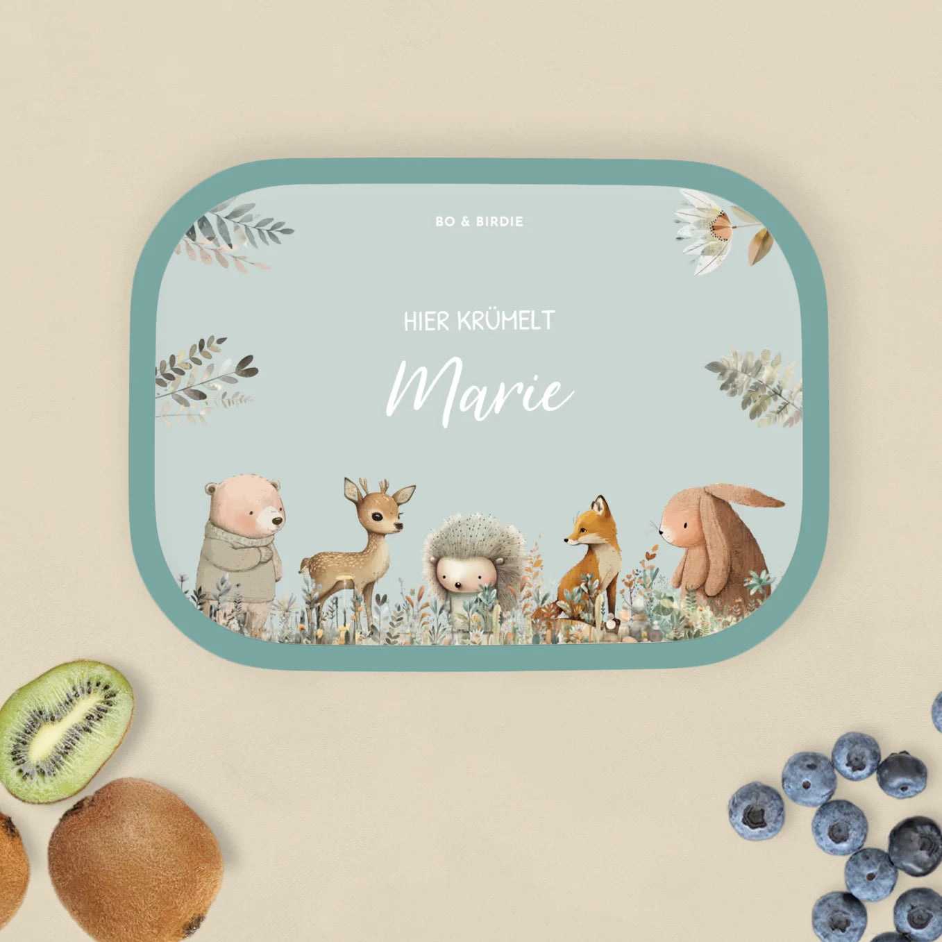Personalisierte Mepal Brotdose "Aquarell Tiere im Wald" Bo & Birdie