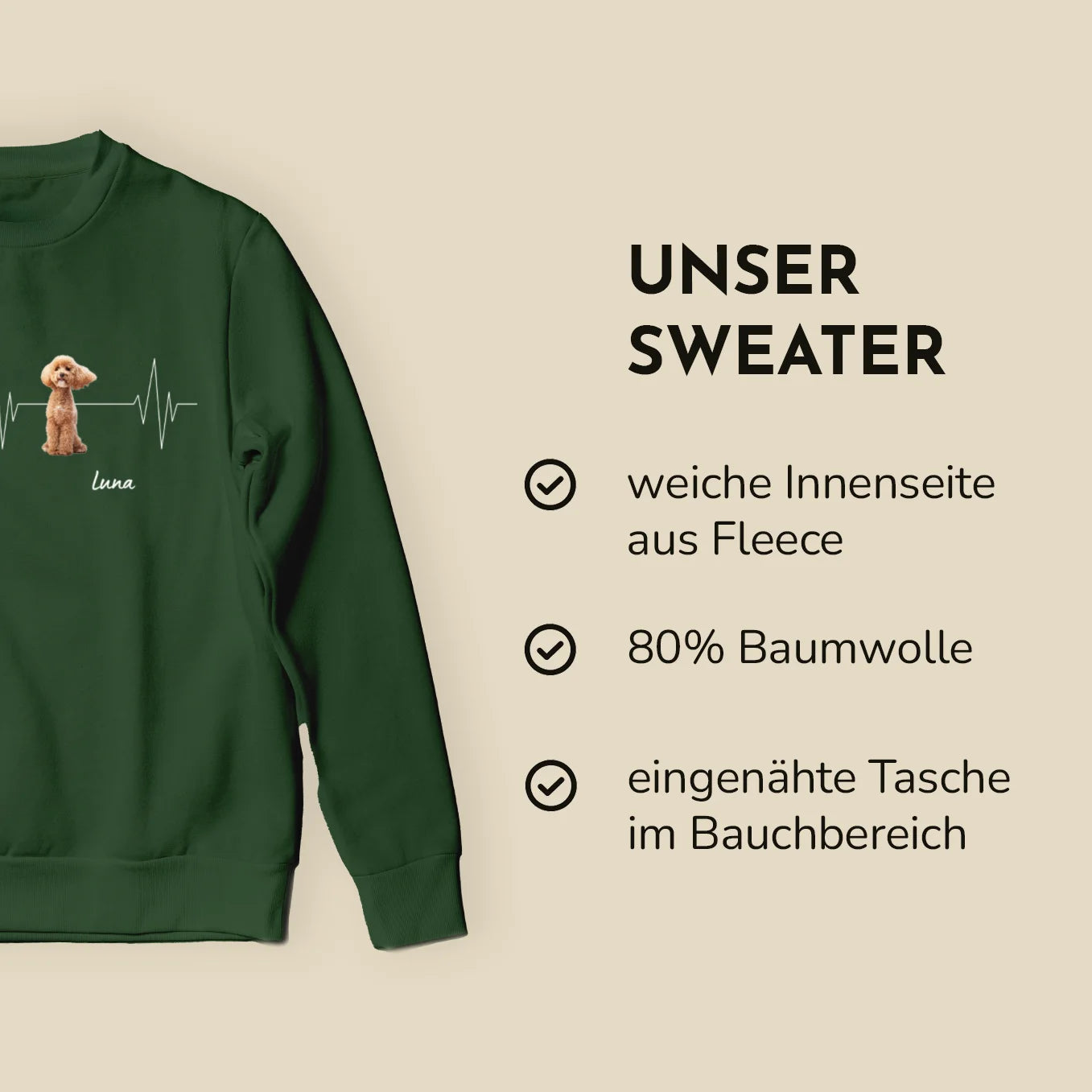 Personalisierter Sweater "Mein Haustier" Bo & Birdie