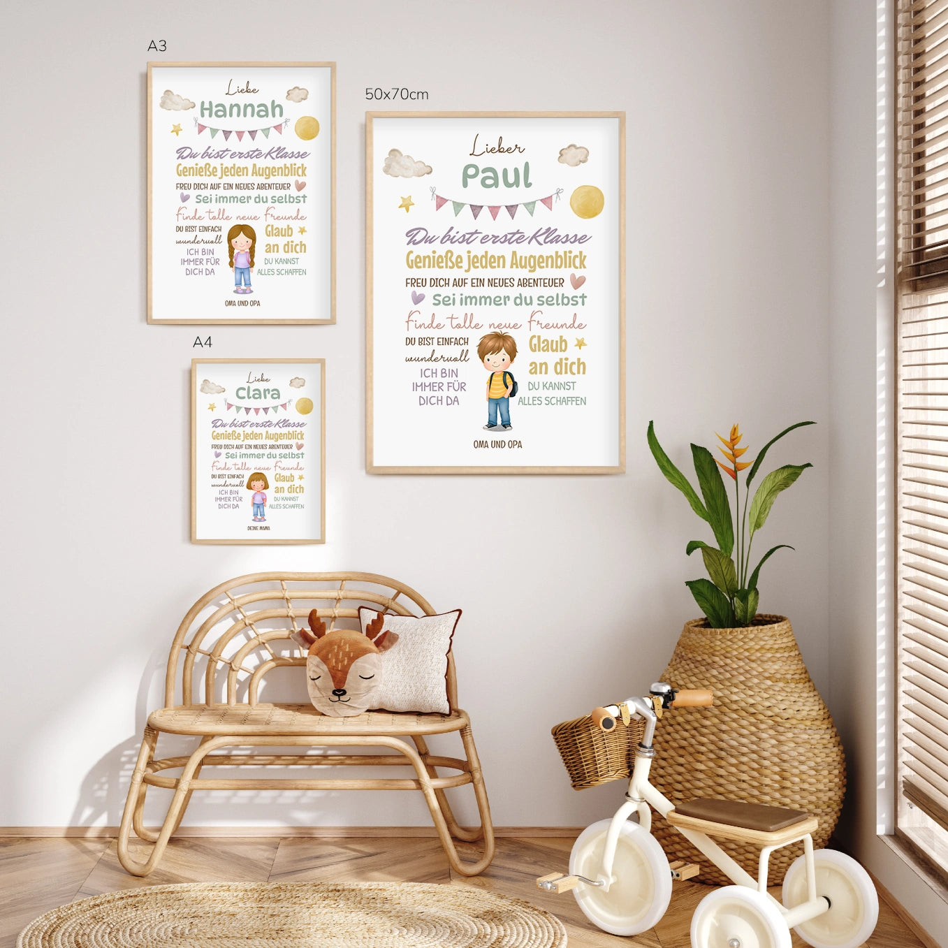 Personalisiertes Poster Einschulung "Erste Klasse"
