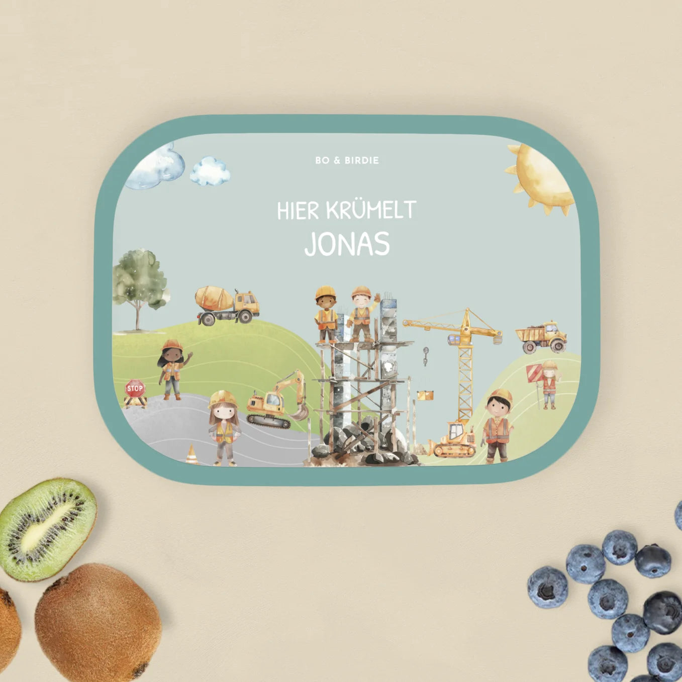 Personalisierte Mepal Brotdose "Baustelle" Bo & Birdie