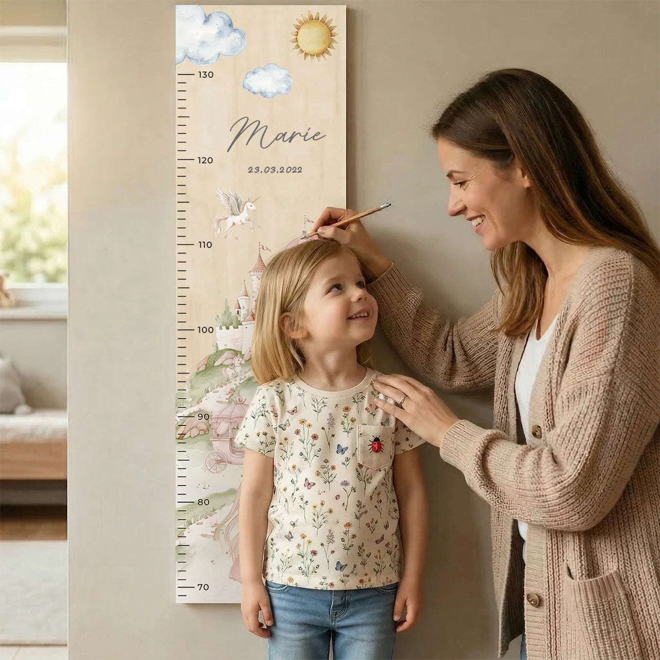 Personalisierte Messlatte "Prinzessin"