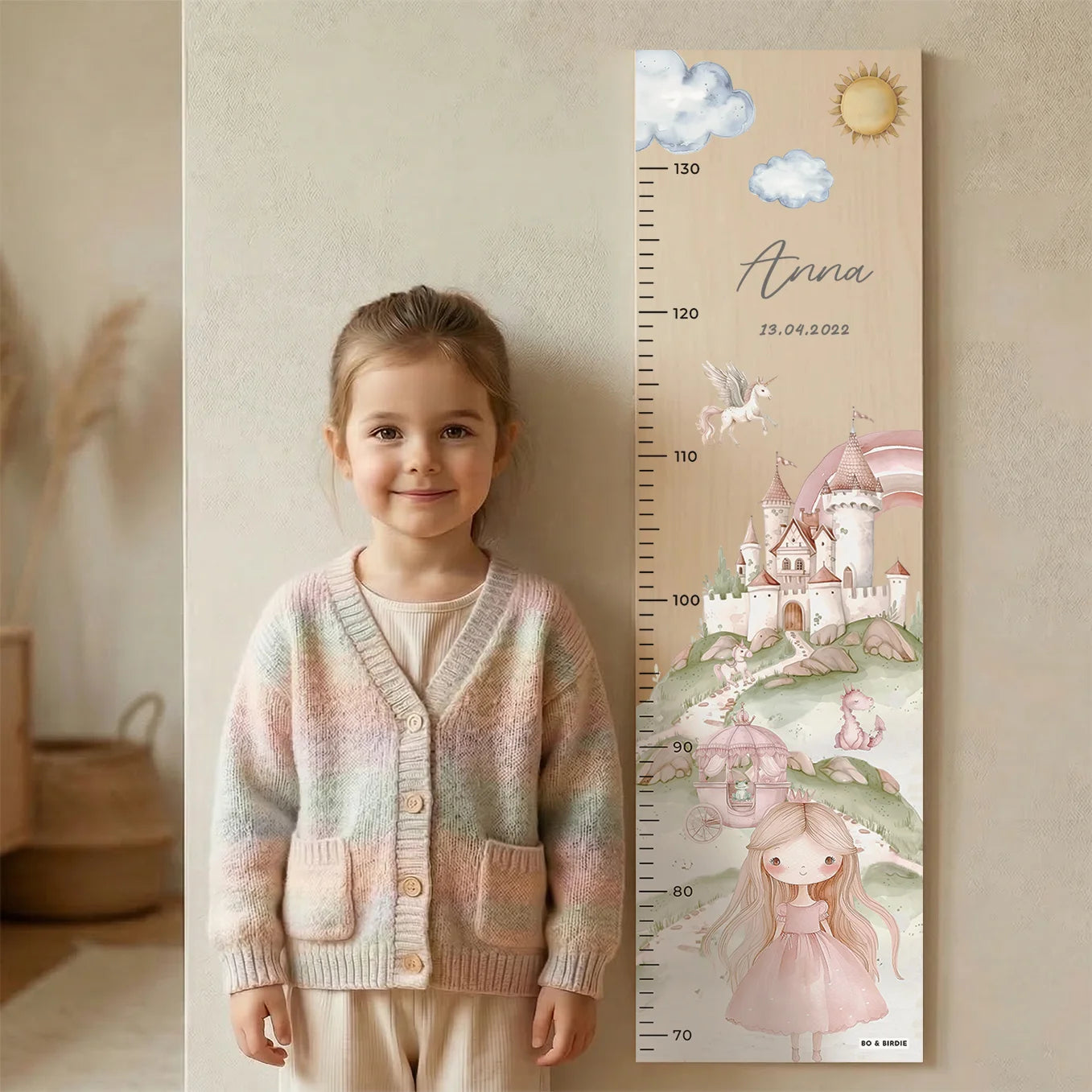 Personalisierte Messlatte "Prinzessin"