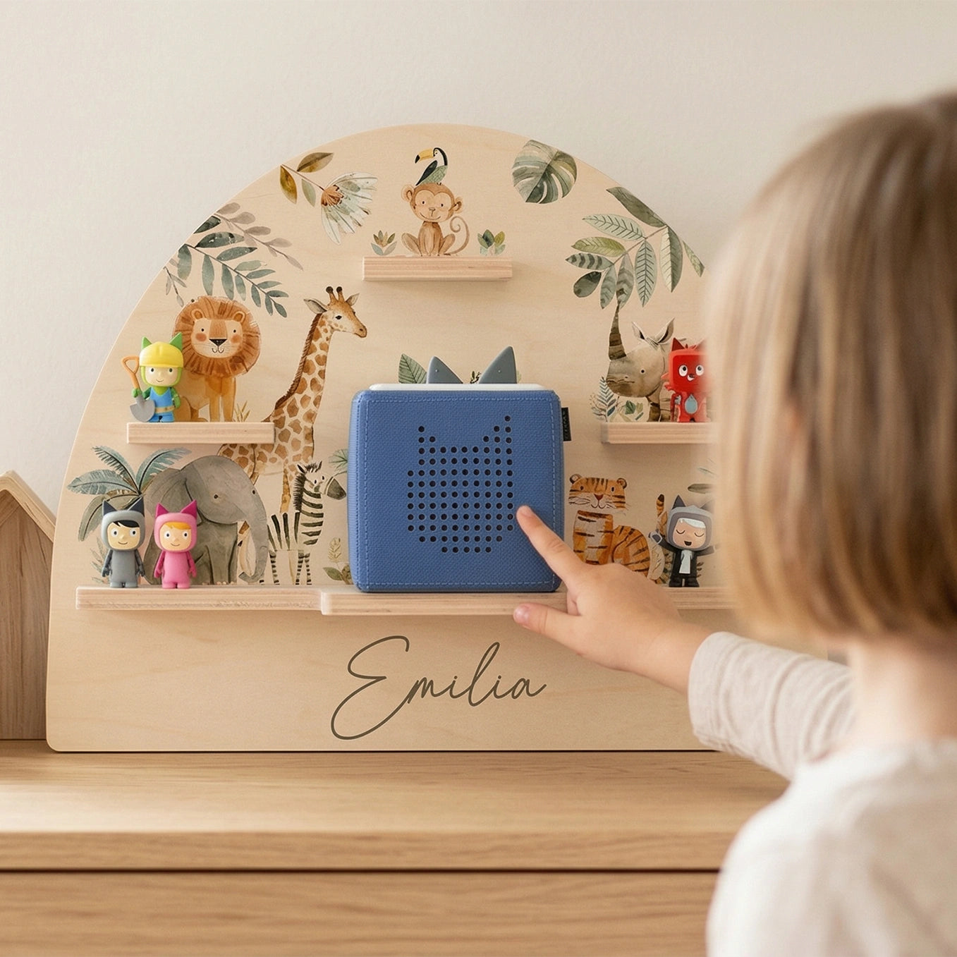 Personalisiertes Regal passend für Tonies "Safari Tiere"