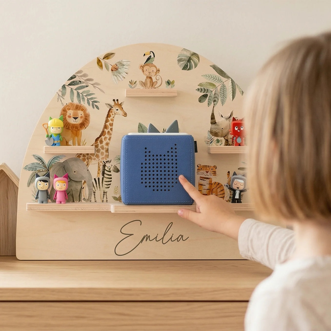 Personalisiertes Regal passend für Tonies "Safari Tiere"