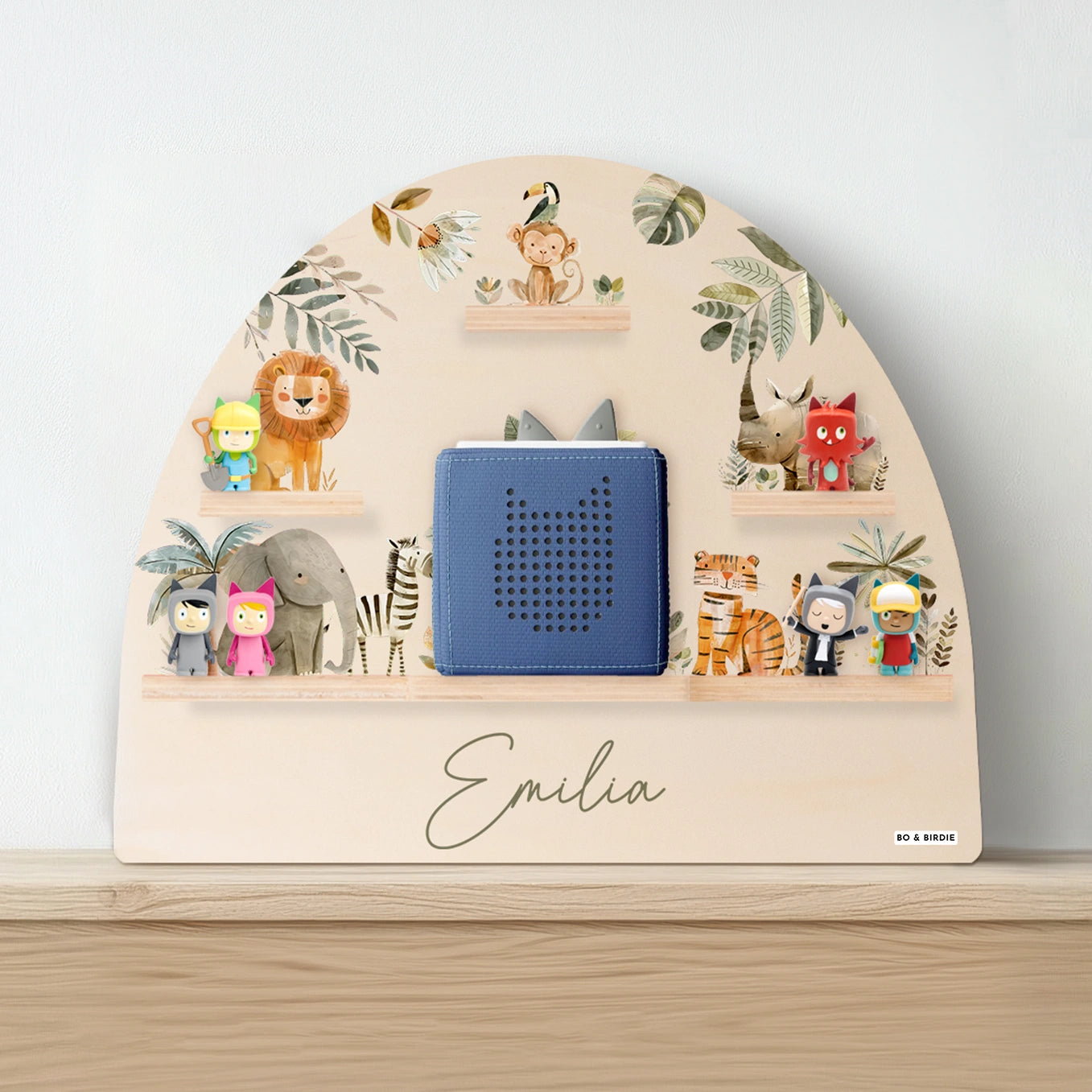 ▷ „Safari Tiere“ – personalisiertes Regal passend für Tonies