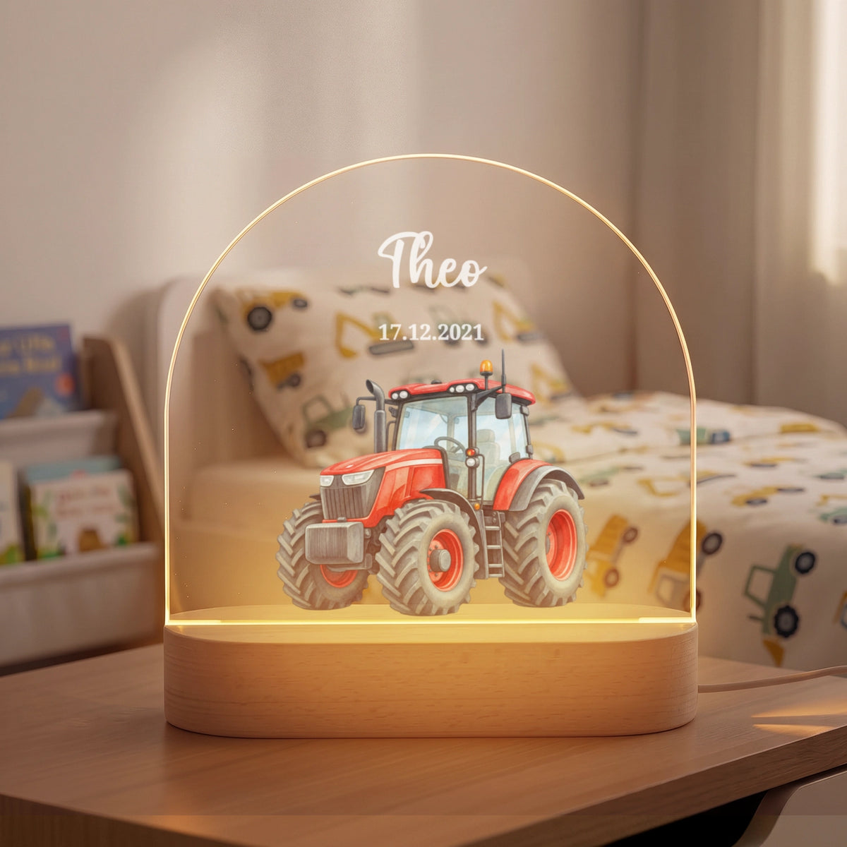 Personalisiertes Nachtlicht "Traktor"