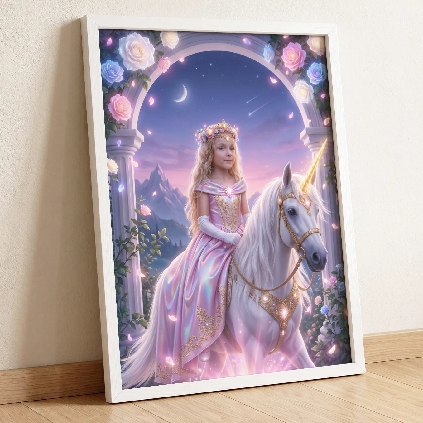 Personalisiertes Kinderposter "Einhorn Prinzessin"