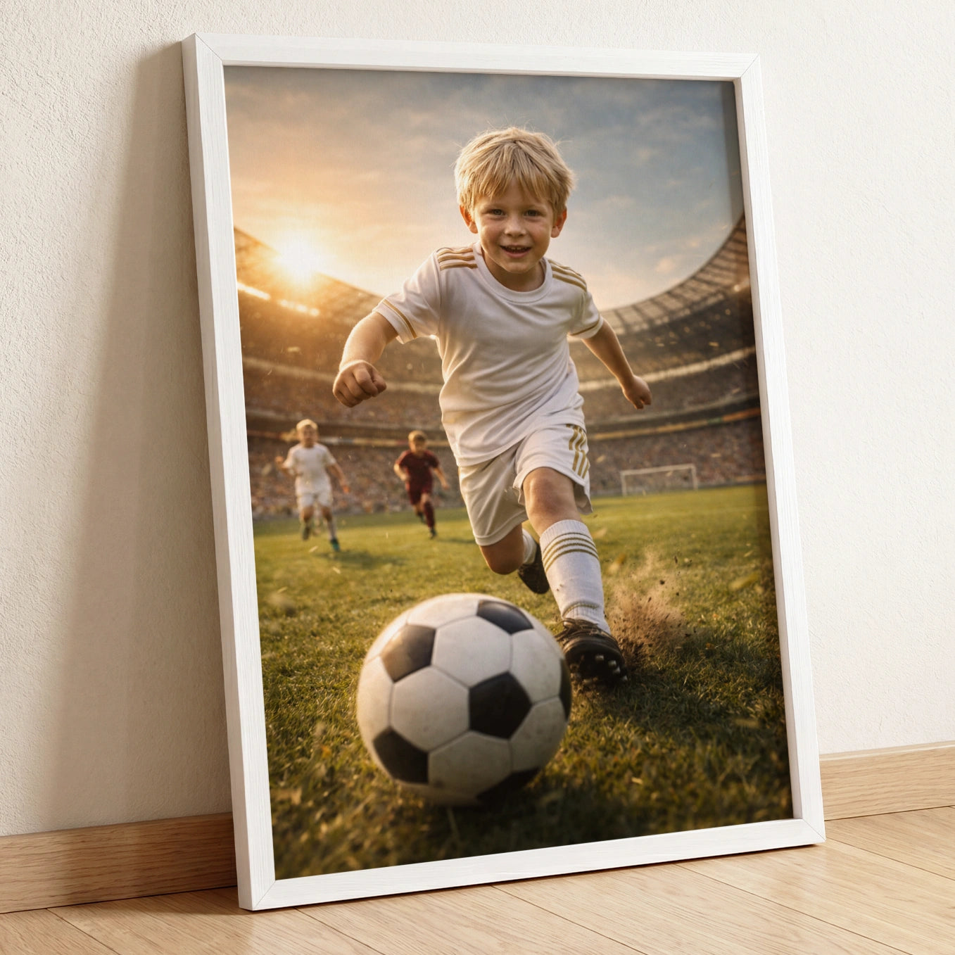 Personalisiertes Kinderposter "Fußball Junge"