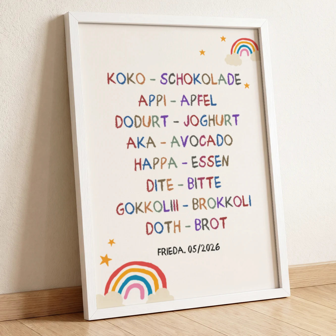 Personalisiertes Poster “Erste Worte”