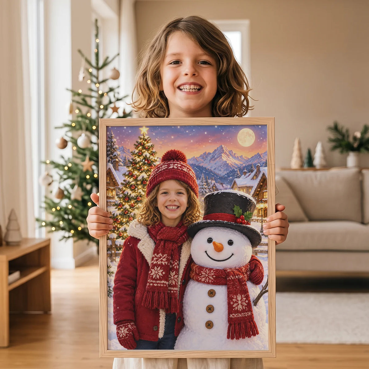 Personalisiertes Kinderposter "Schneezauber"