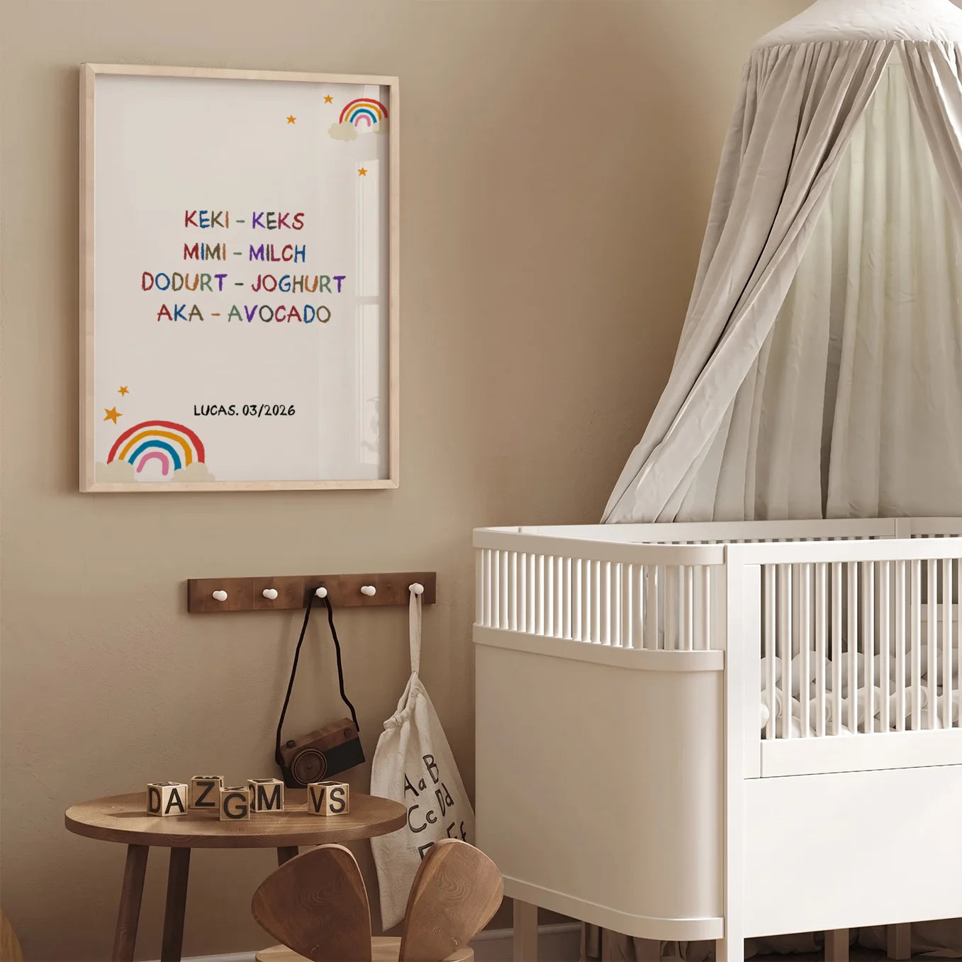 Personalisiertes Poster “Erste Worte”