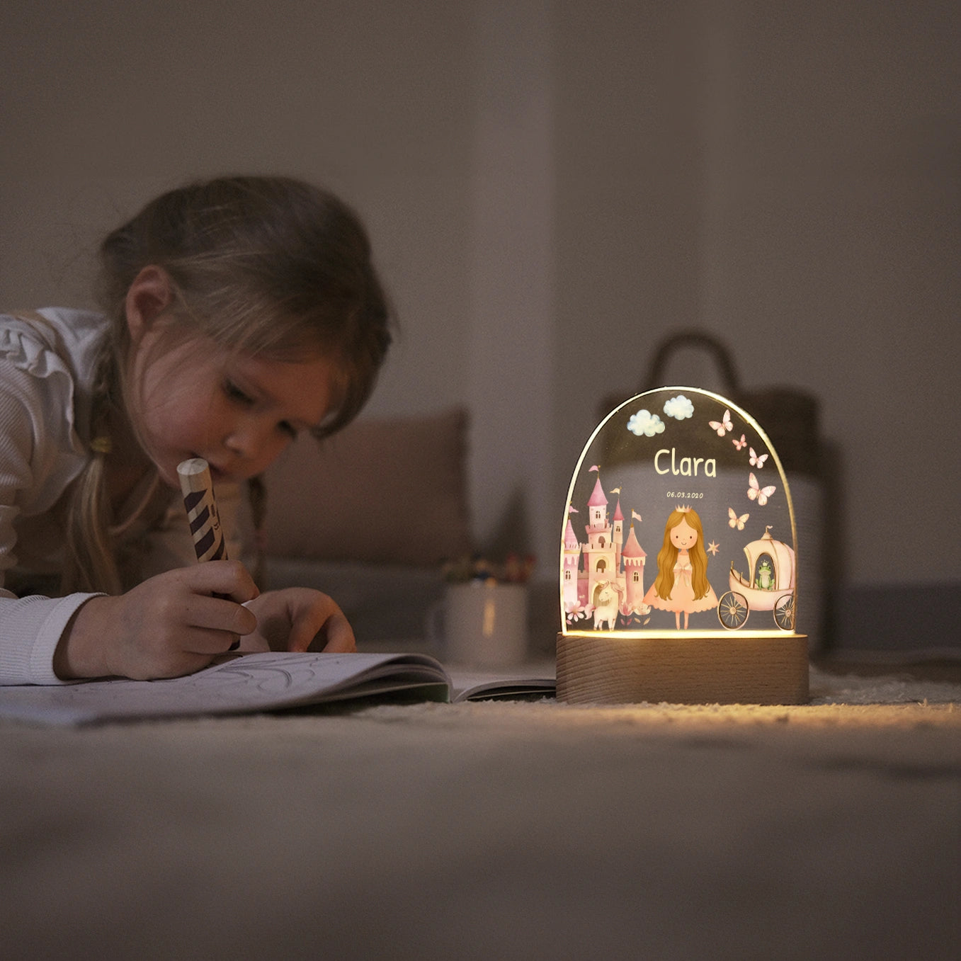 Personalisiertes Nachtlicht "Wunschprinzessin"