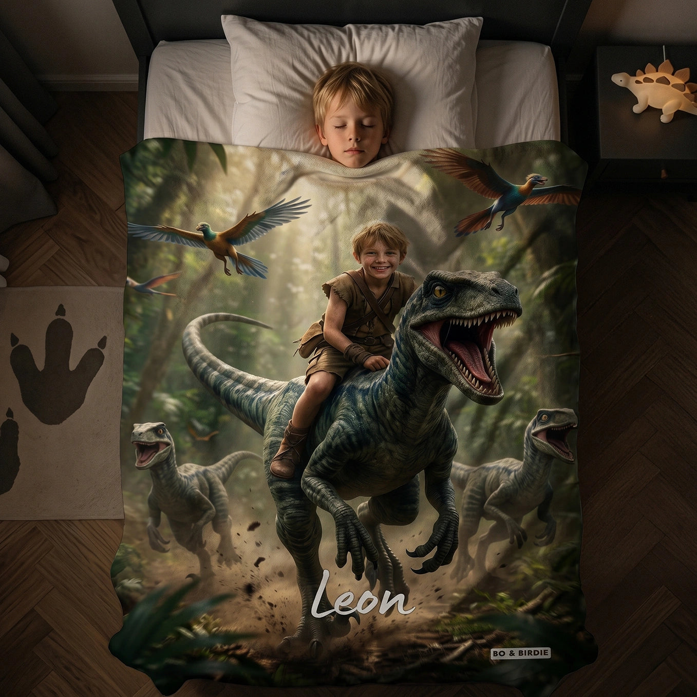 Personalisierte Decke "Dino"