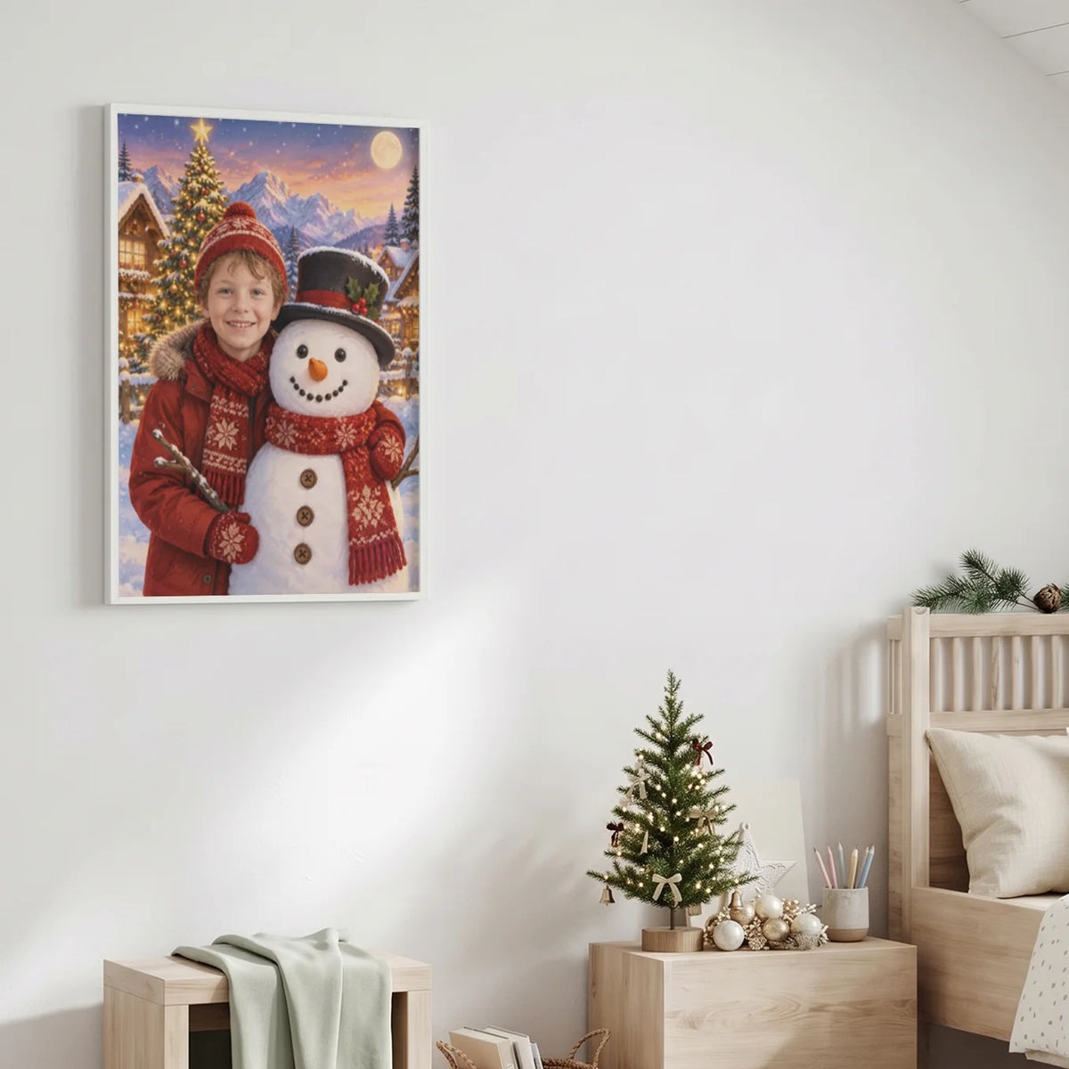 Personalisiertes Kinderposter "Schneezauber"