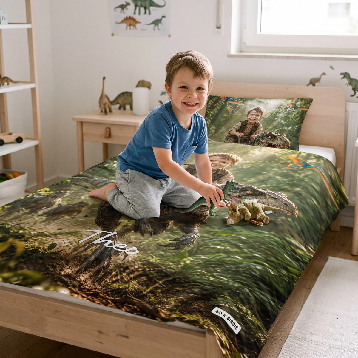 Personalisierte Bettwäsche "Dino"