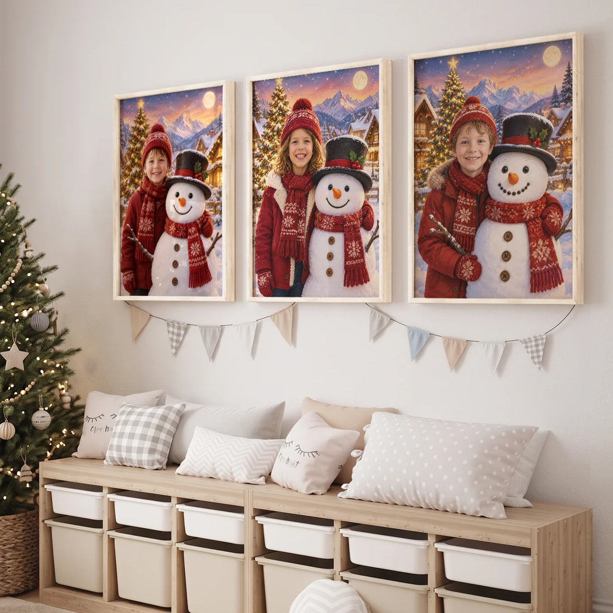 Personalisiertes Kinderposter "Schneezauber"