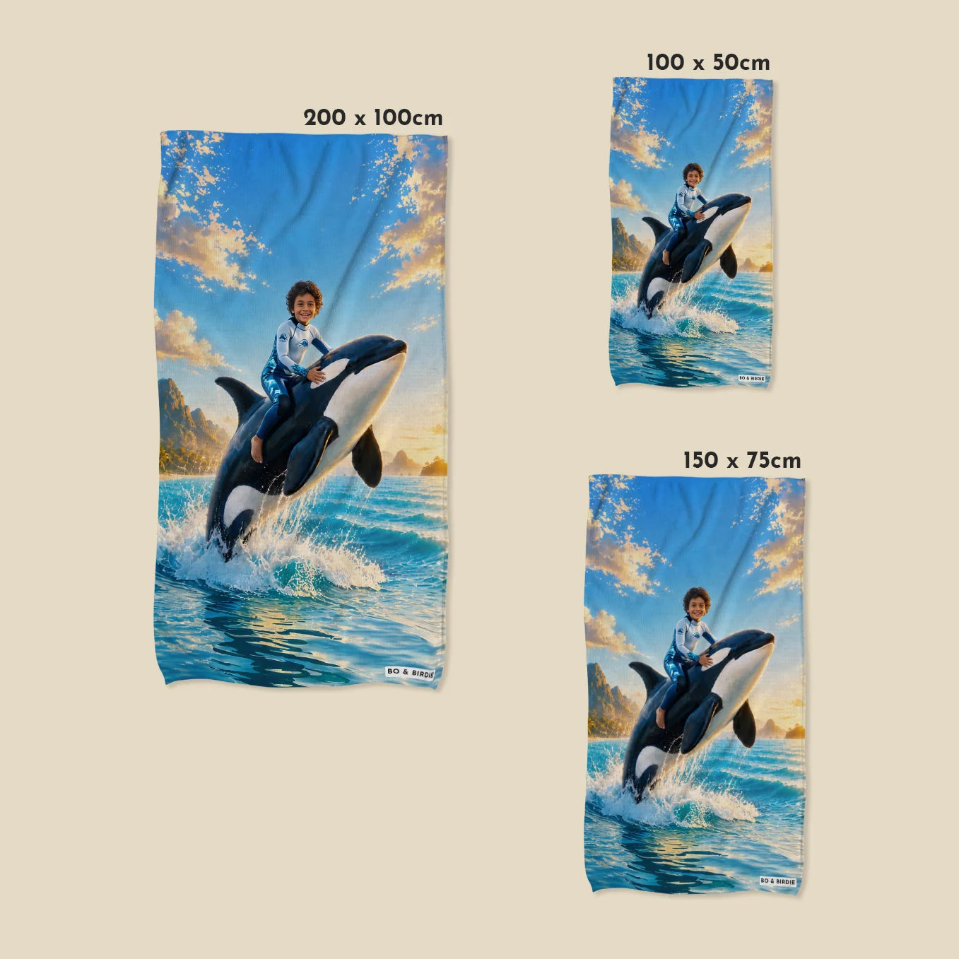 Personalisiertes Badetuch "Orca"