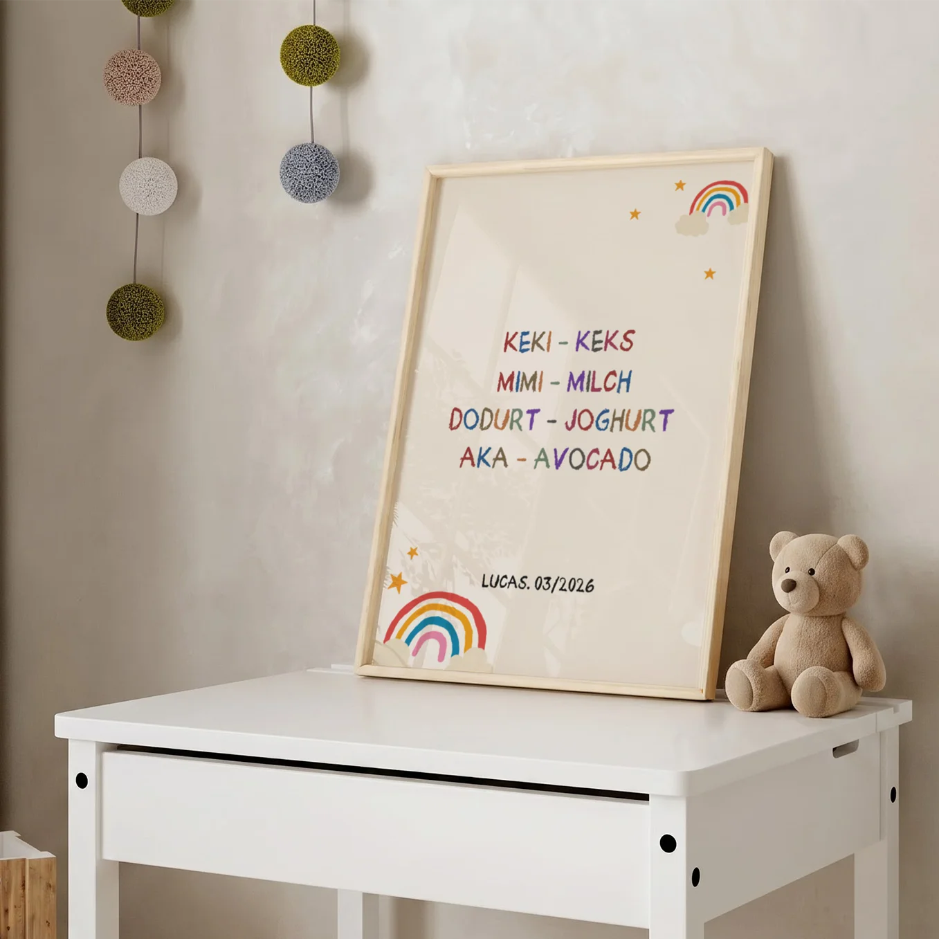 Personalisiertes Poster “Erste Worte”