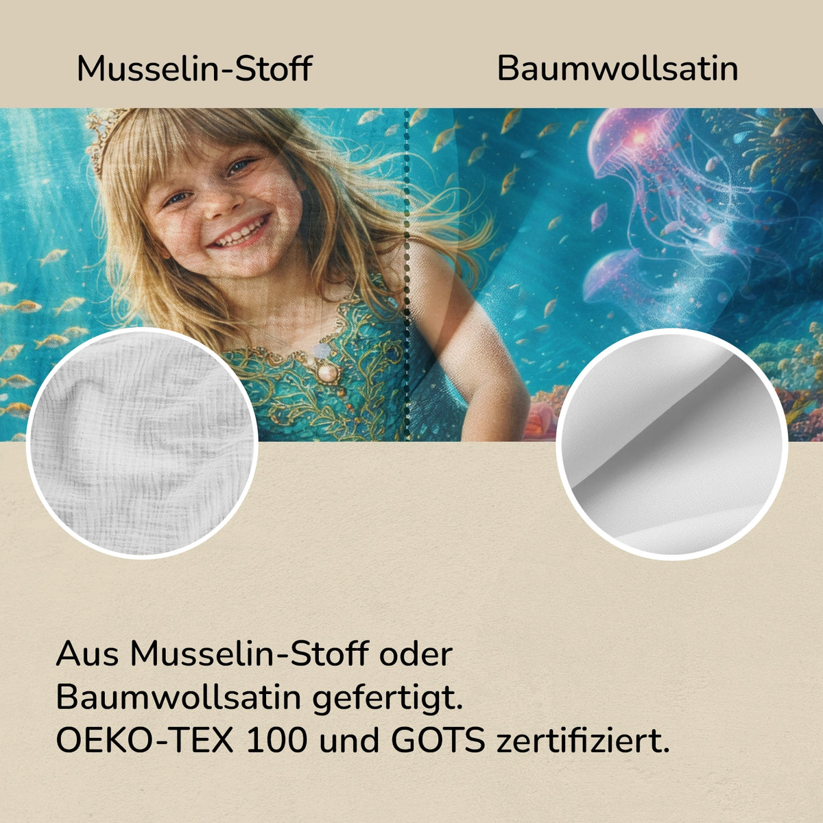 Personalisierte Bettwäsche "Meerjungfrau"