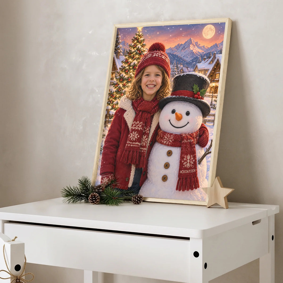 Personalisiertes Kinderposter "Schneezauber"