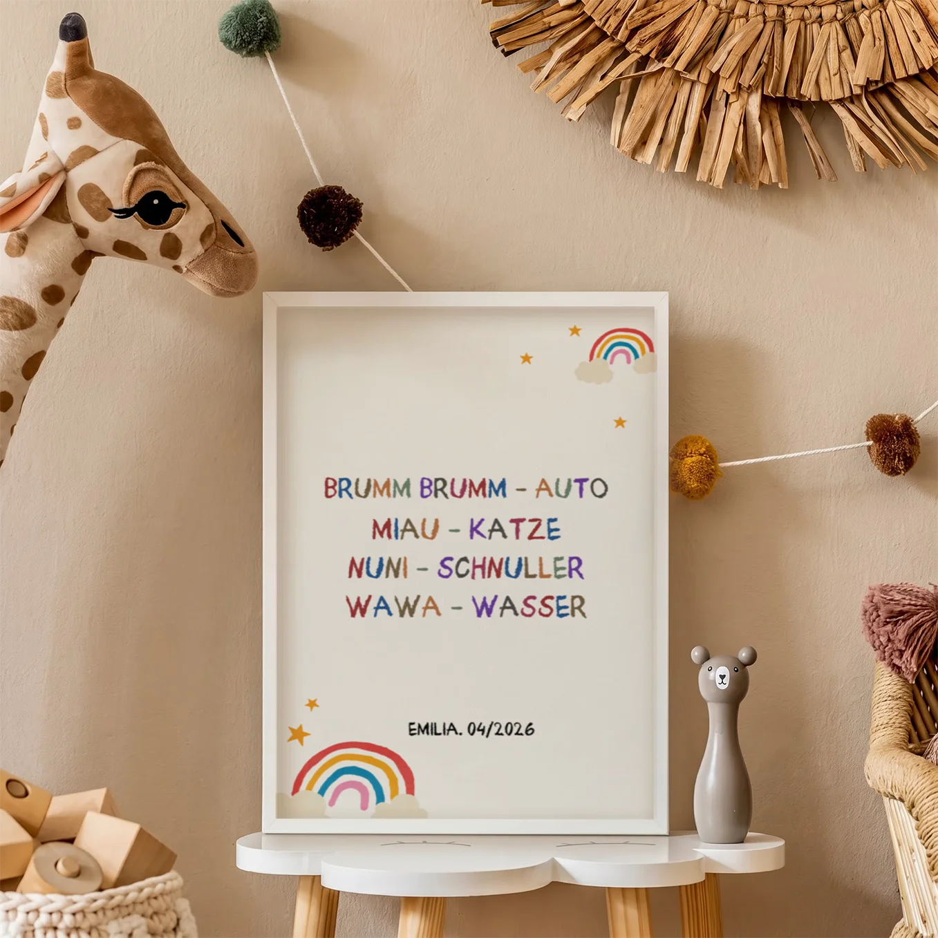 Personalisiertes Poster “Erste Worte”