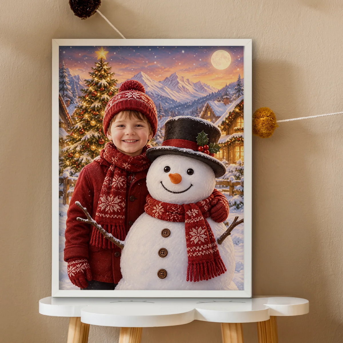 Personalisiertes Kinderposter "Schneezauber"