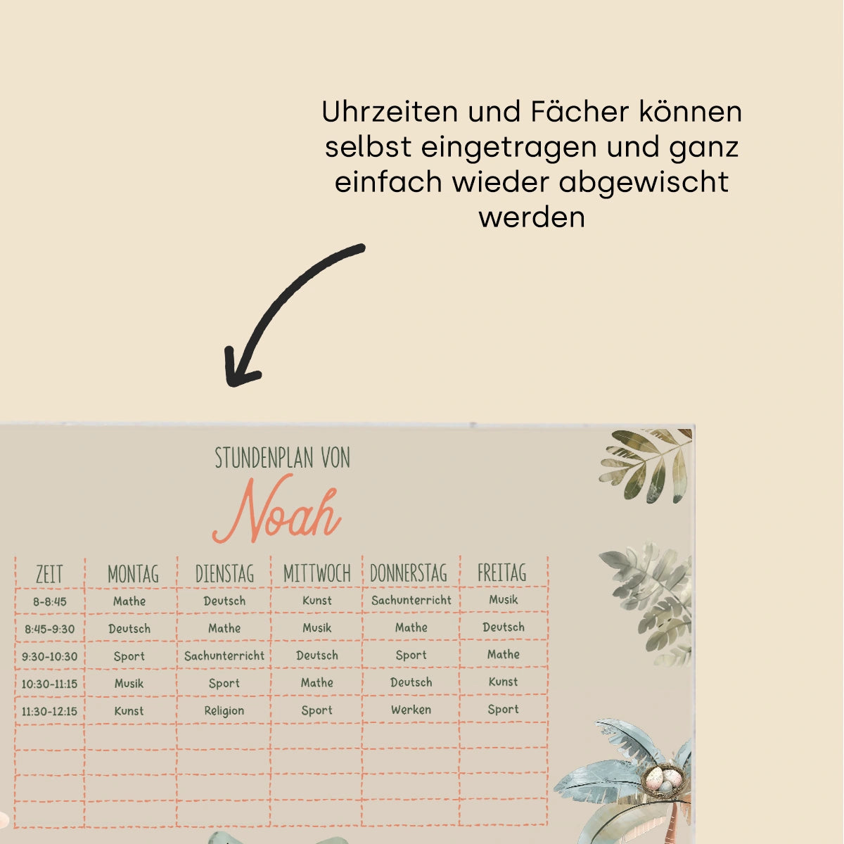 Stundenplan "Dinosaurier"