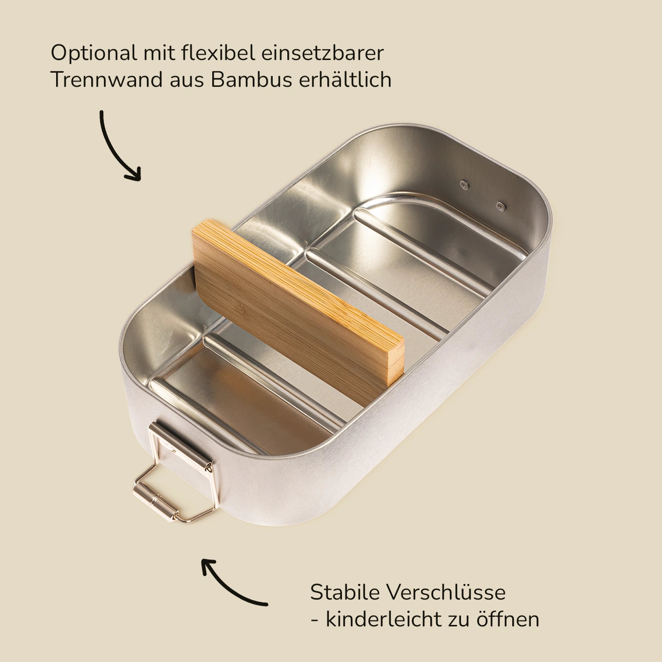 Personalisierte Brotdose mit Bambusdeckel "Konfetti"