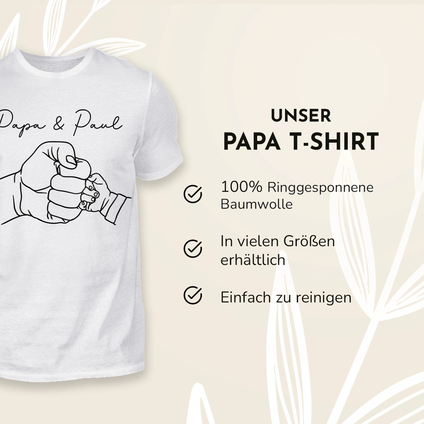 Personalisierter Partnerlook  "Papa & Baby Team"