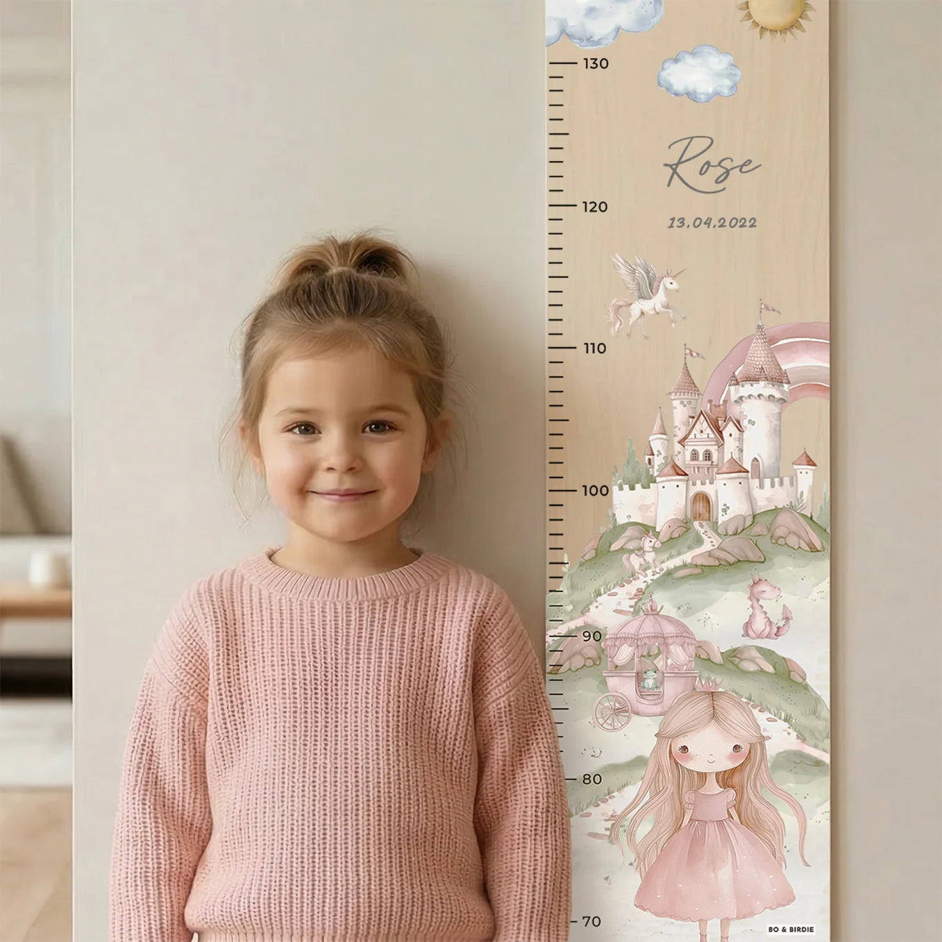 Personalisierte Messlatte "Prinzessin"