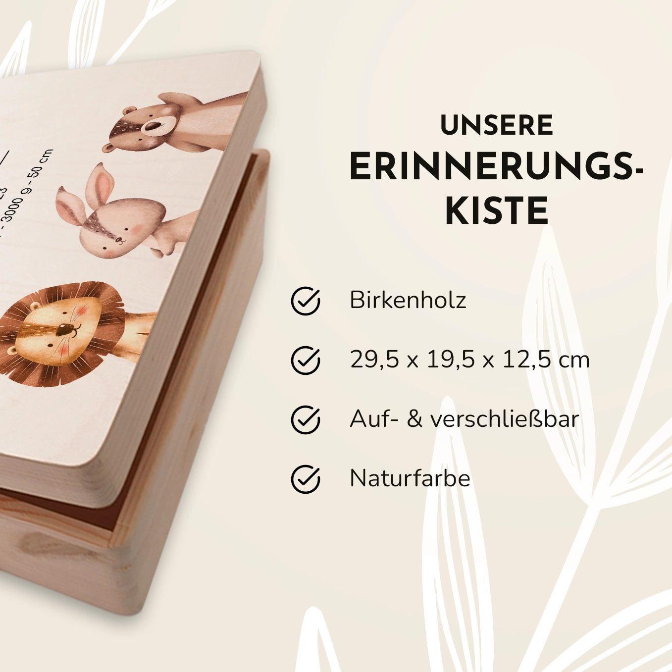 Personalisierte Erinnerungsbox "Lieblingstier" Bo & Birdie