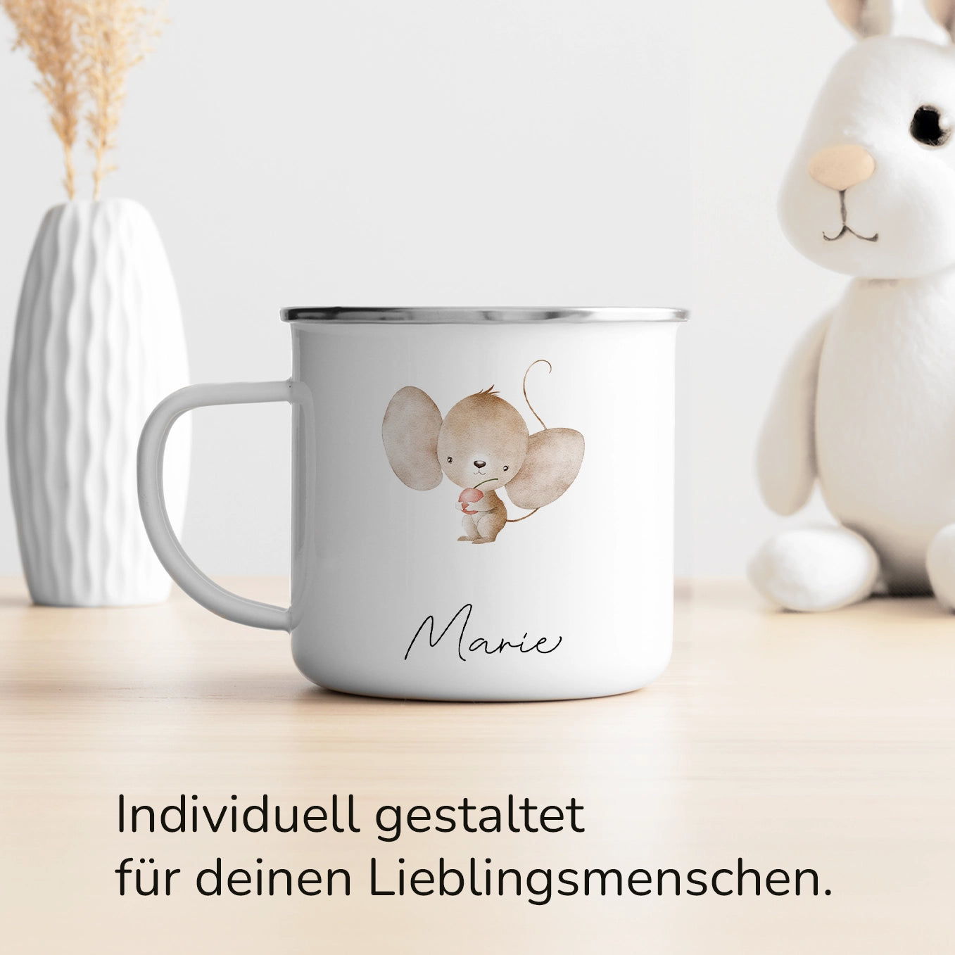 Personalisierte Kindertasse "Tiere" Bo & Birdie