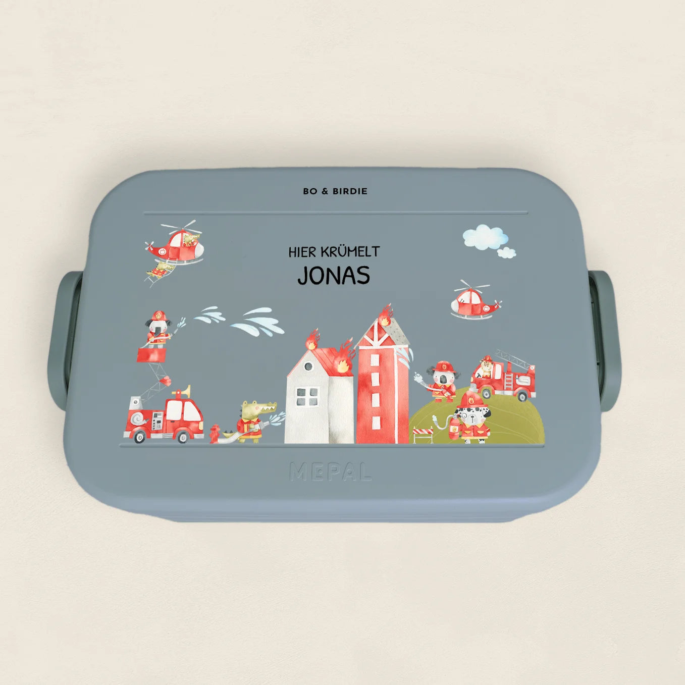 Bärenfreunde Personalisierte Brotdose Aus Edelstahl - Kinder Lunchbox Mit Bambusdeckel