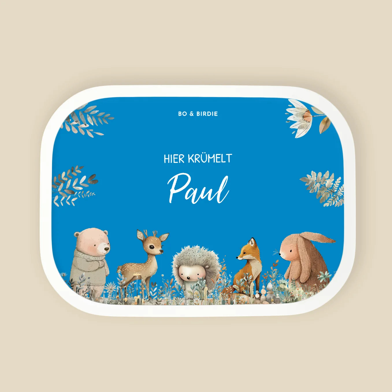 Personalisierte Mepal Brotdose "Aquarell Tiere im Wald" Bo & Birdie