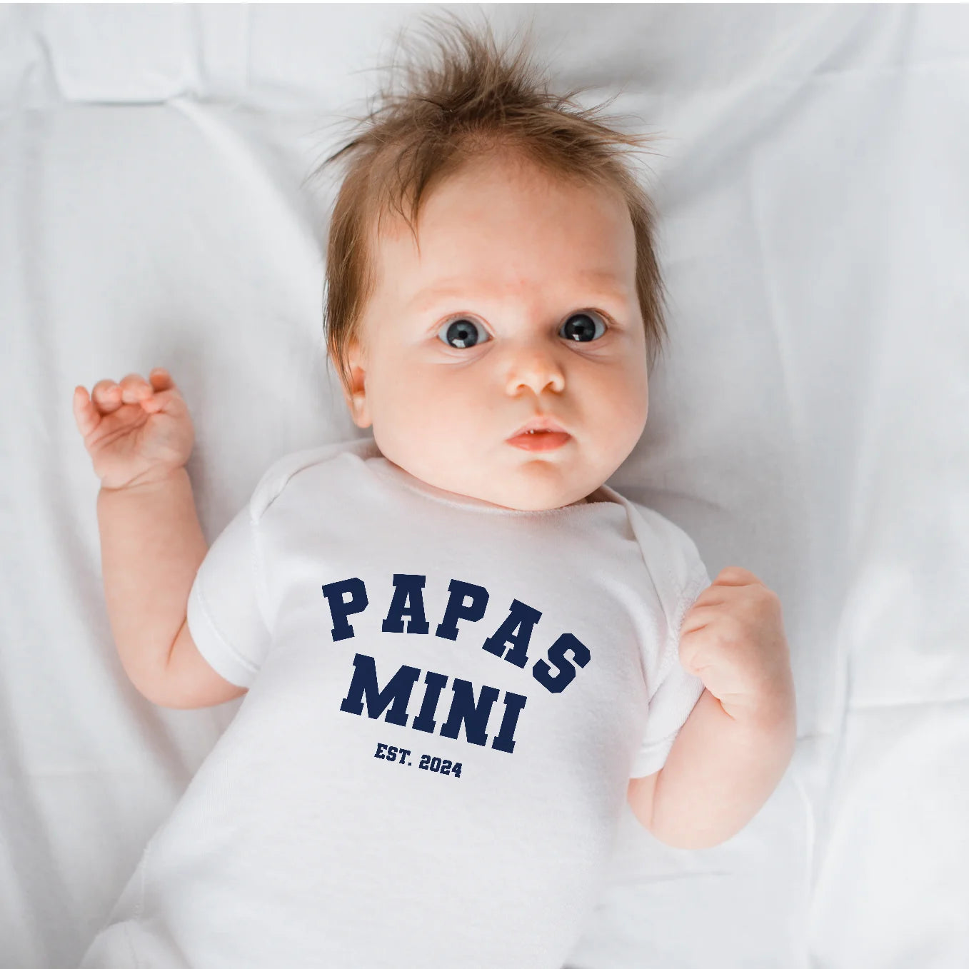 Personalisierter Babybody "Papas / Mamas Mini" 1. Teil vom Partnerlook Bo & Birdie