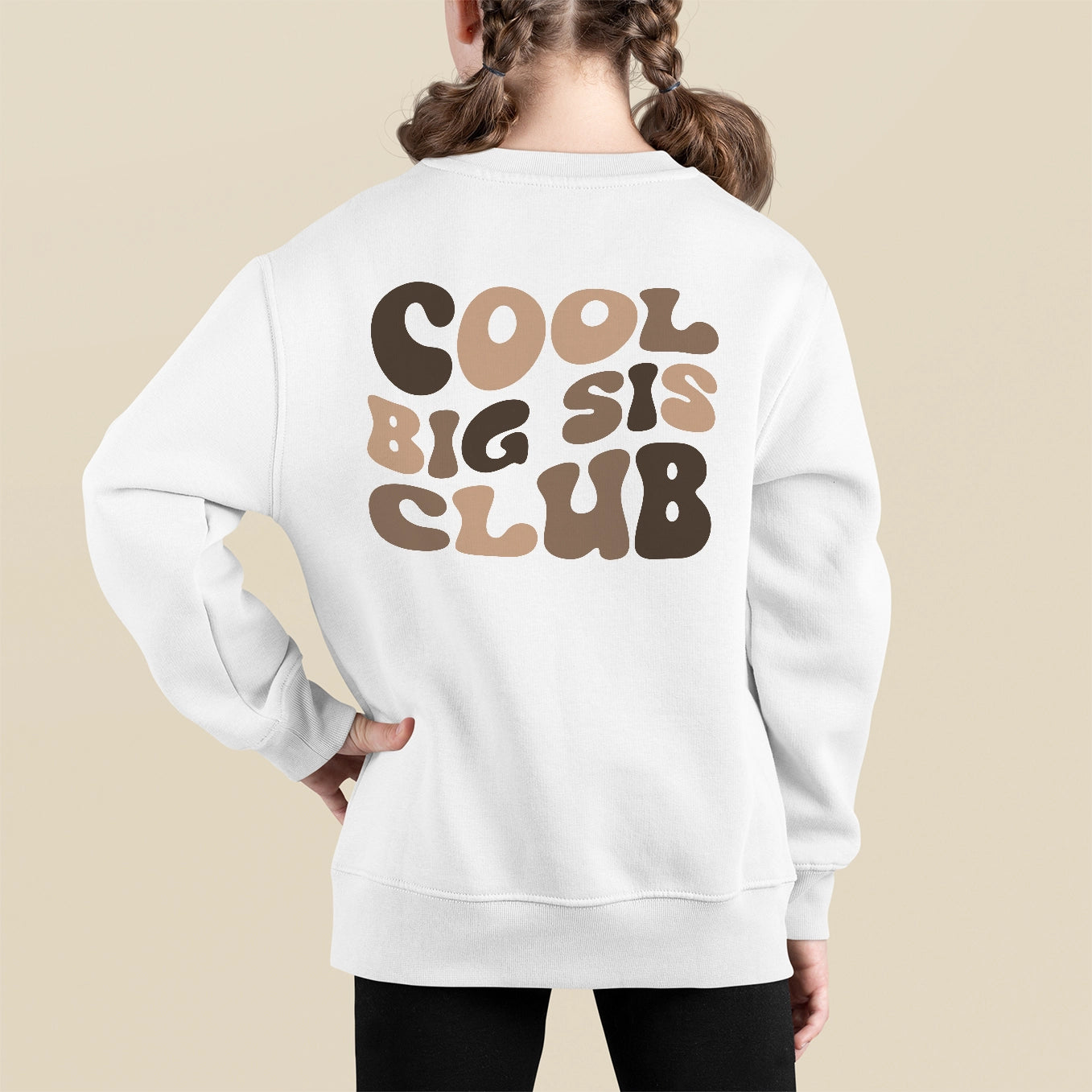 Personalisierter Sweater "Cool Big Sis Club"