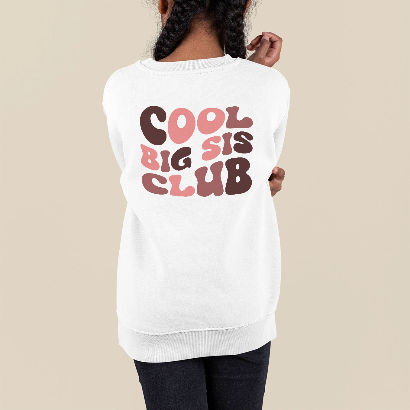 Personalisierter Sweater "Cool Big Sis Club"