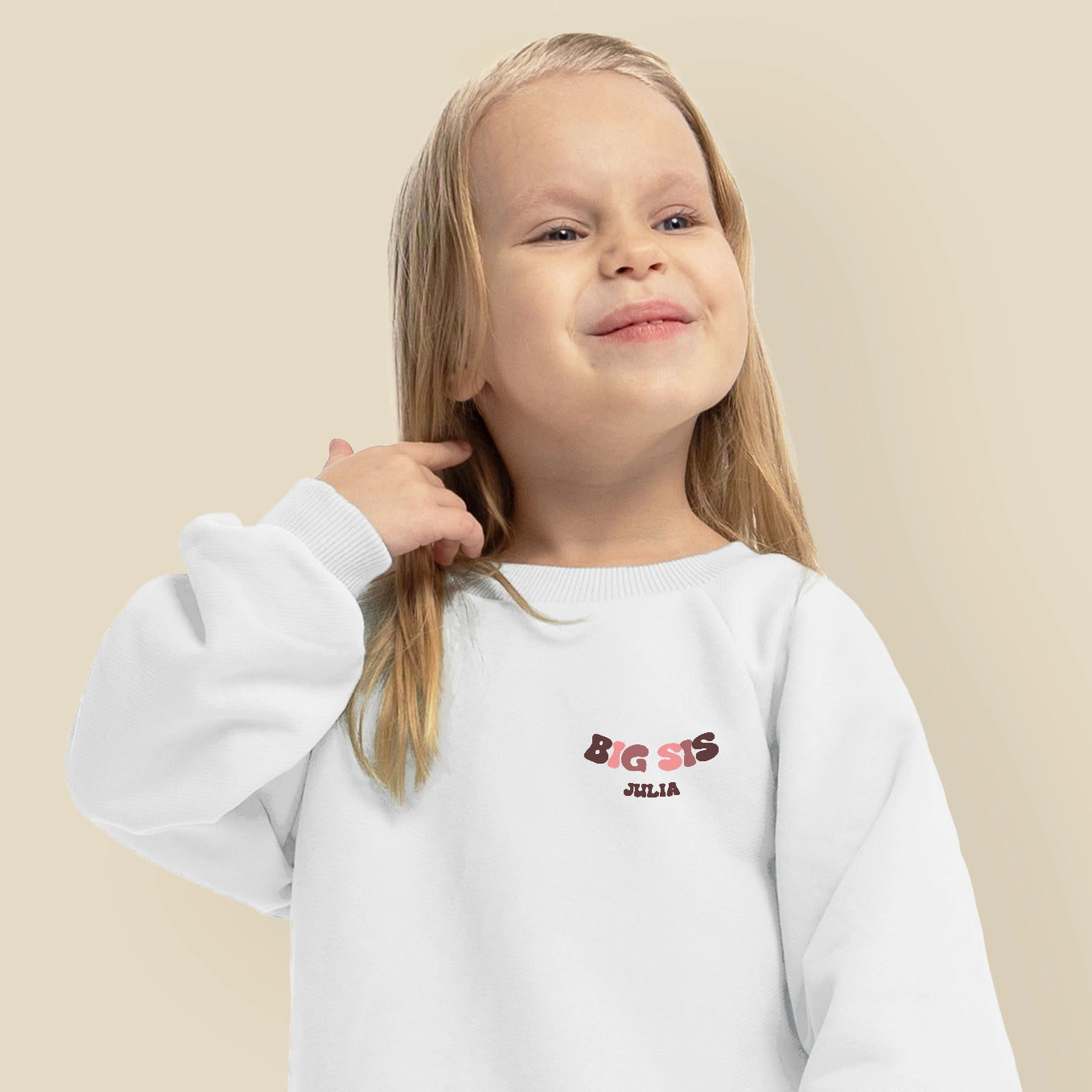 Personalisierter Sweater "Cool Big Sis Club"