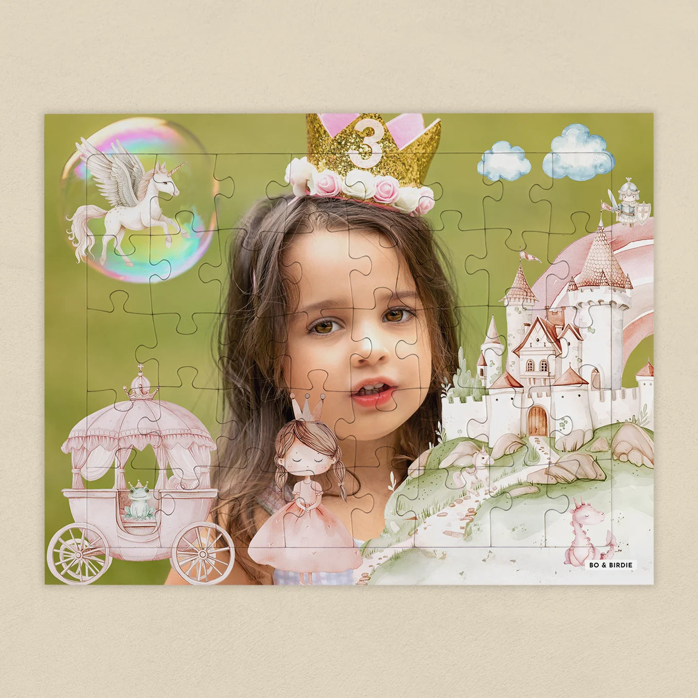 Personalisiertes Kinderpuzzle "Prinzessin" - Bo & Birdie