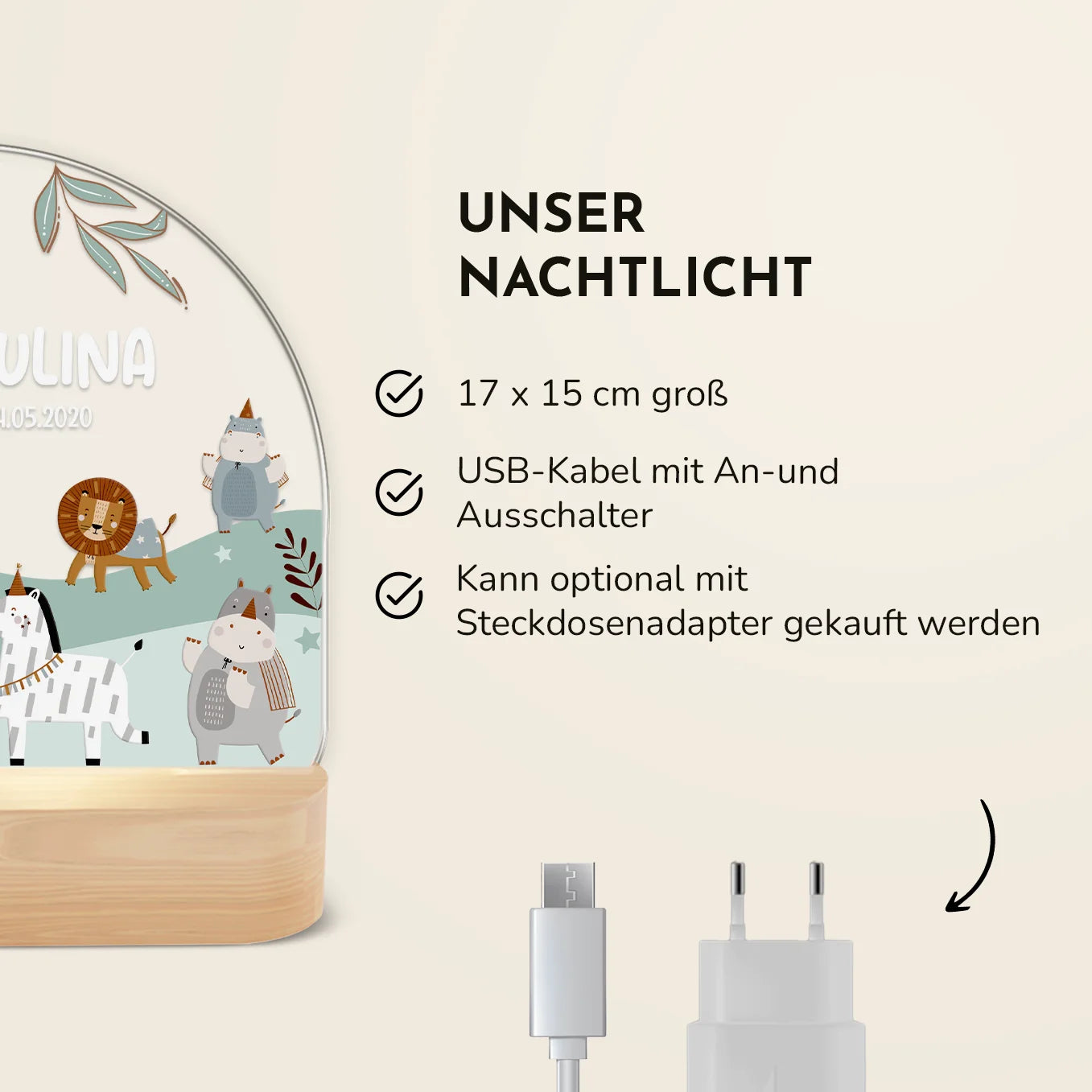 Personalisiertes Nachtlicht "Magie"
